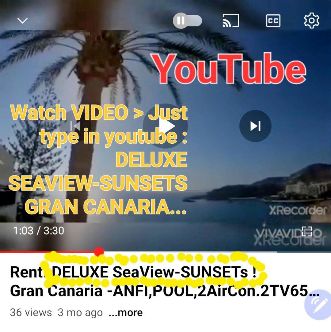 Deluxe Seaview-Sunsets !Transfe-R Inc! Pool,2Aircond,2Tv65",600Mb Dishwasher,,2 Beaches,Anfi-View Apartment Patalavaca Exterior foto